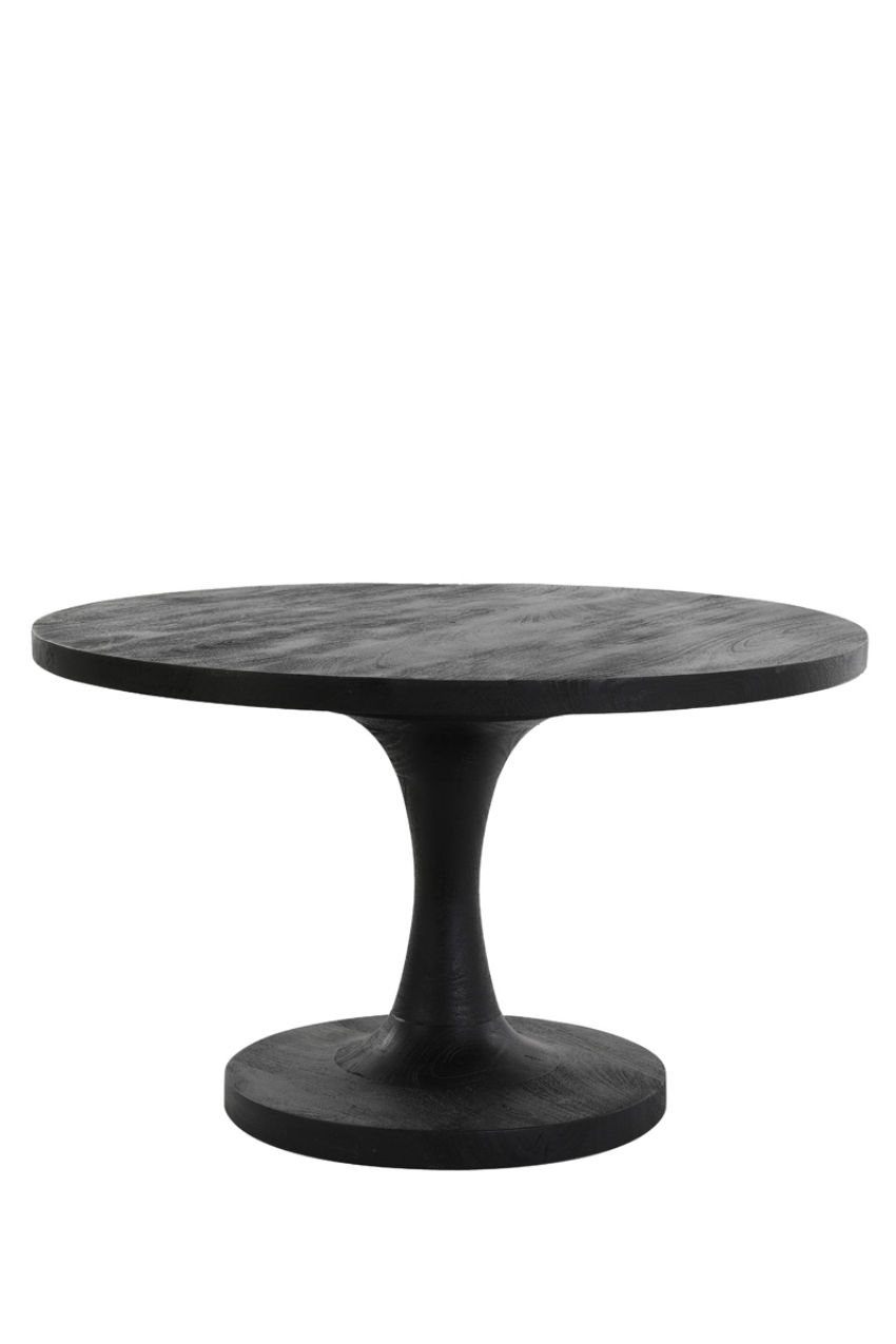 Zware zwarte houten salontafel Bicaba